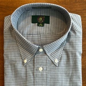 Club Room 100% Cotton Single Needle Long Sleeve shirt, size 16 34/35